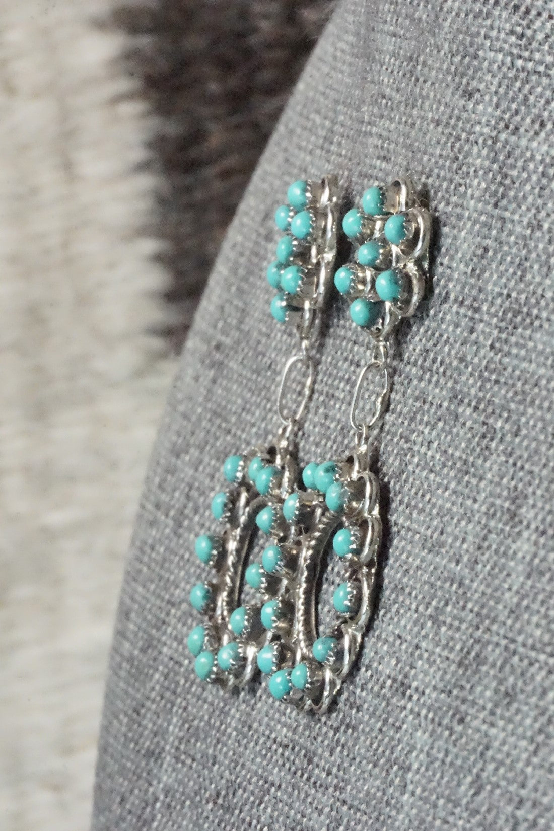 Turquoise & Sterling Silver Earrings - Waylon Johnson
