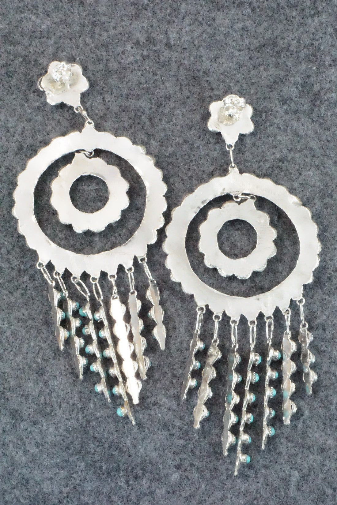 Turquoise & Sterling Silver Earrings - Waylon Johnson