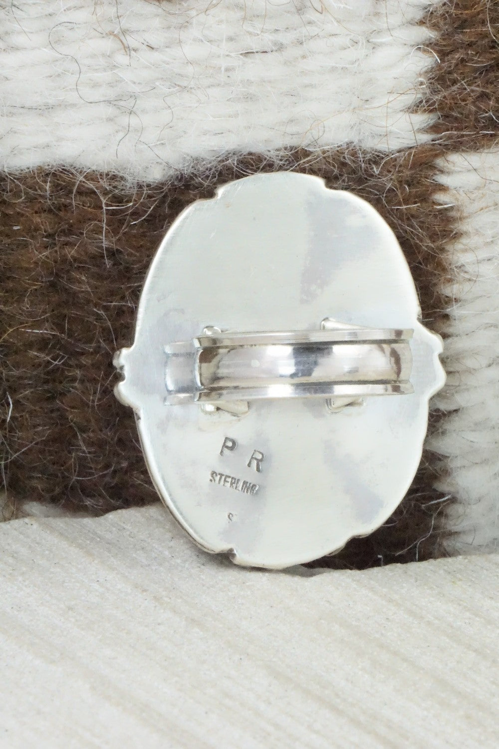 Turquoise & Sterling Silver Ring - Priscilla Reeder - Size 8