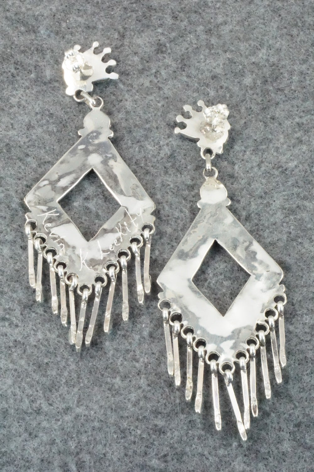 Turquoise & Sterling Silver Earrings - Kevin Leekity
