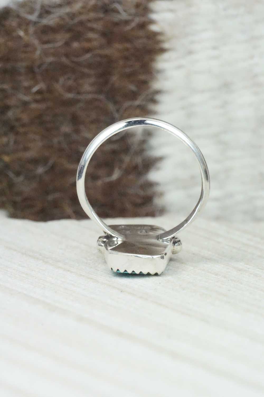 Turquoise & Sterling Silver Ring - Priscilla Reeder - Size 7.5