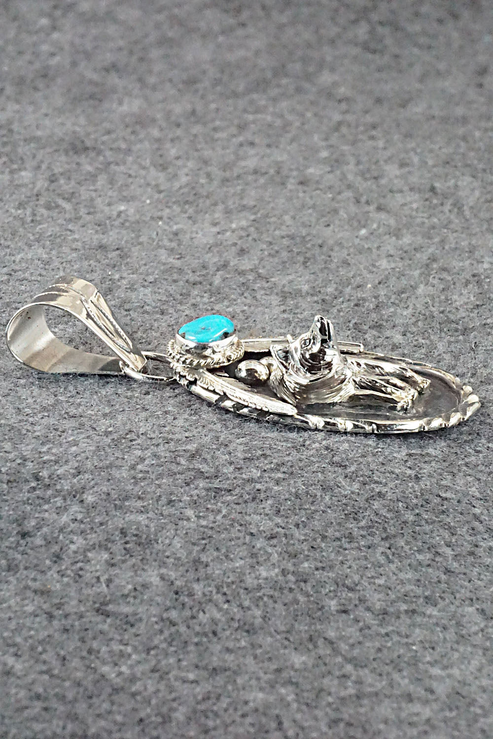 Turquoise and Sterling Silver Pendant - Darrell Morgan