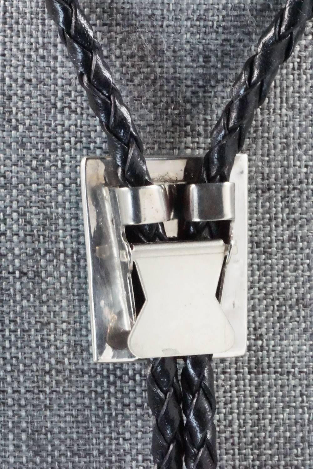 Turquoise & Sterling Silver Inlay Bolo Tie - Caroline Malani