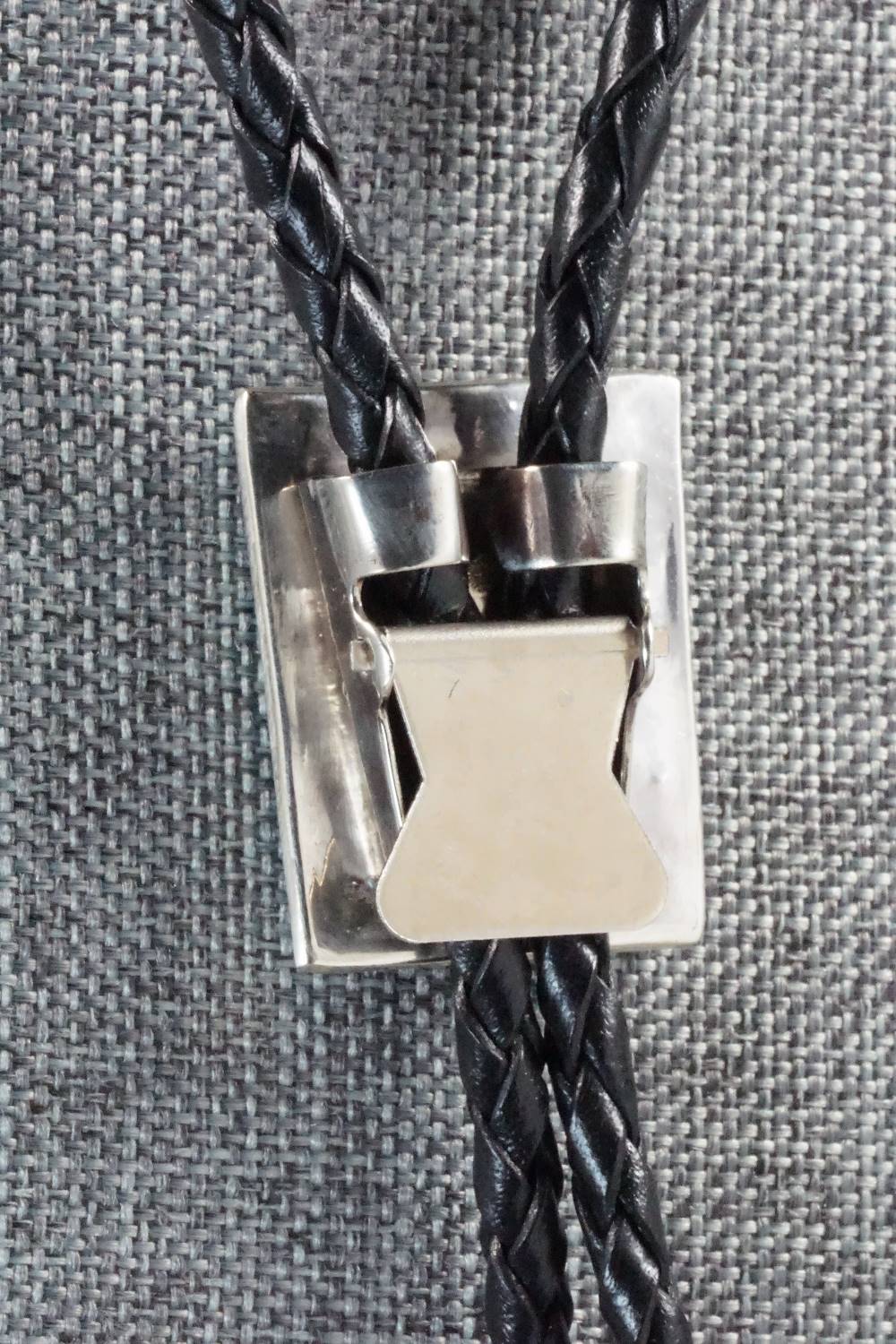 Turquoise & Sterling Silver Inlay Bolo Tie - Caroline Malani