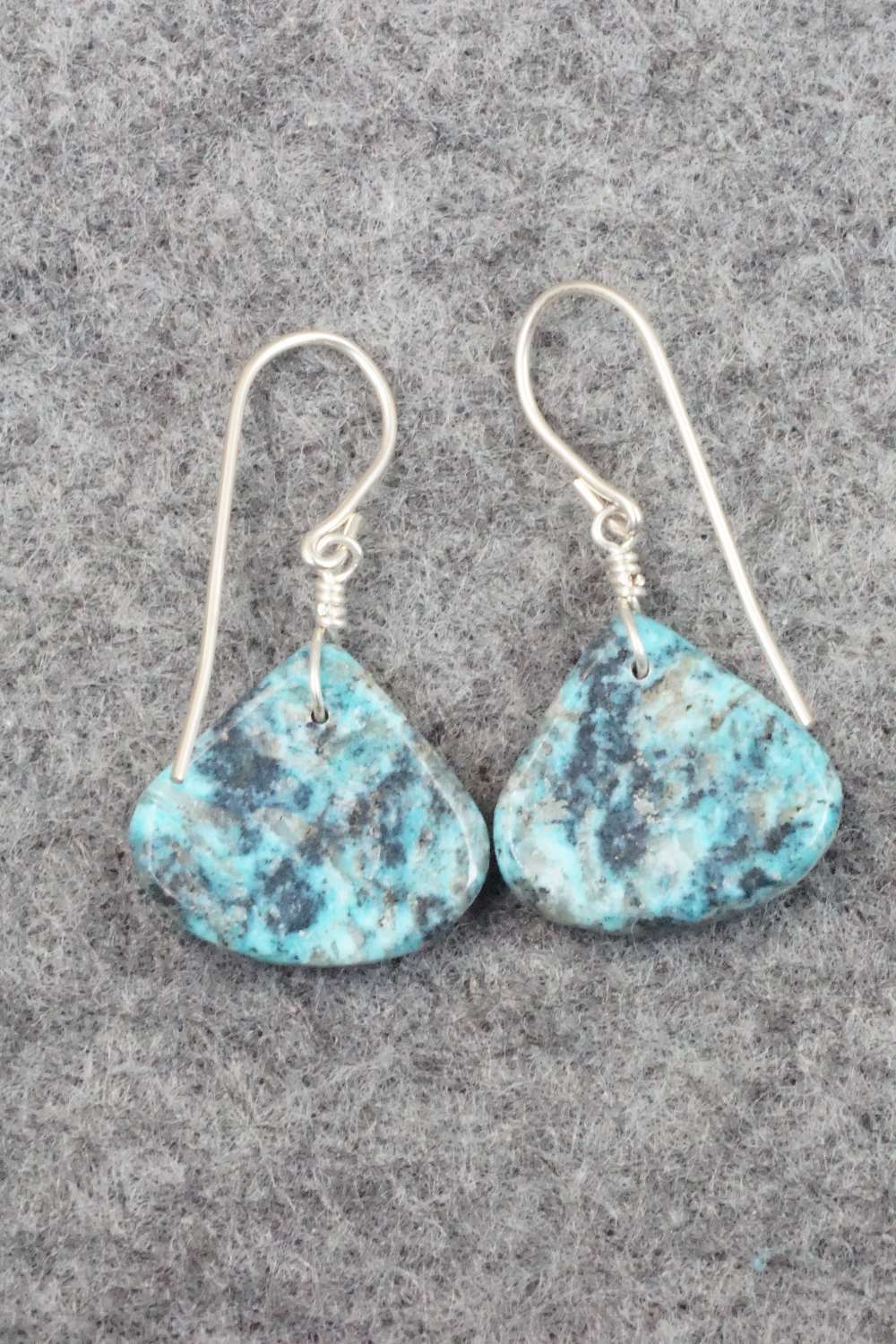 Turquoise & Sterling Silver Earrings - Lester Abeita