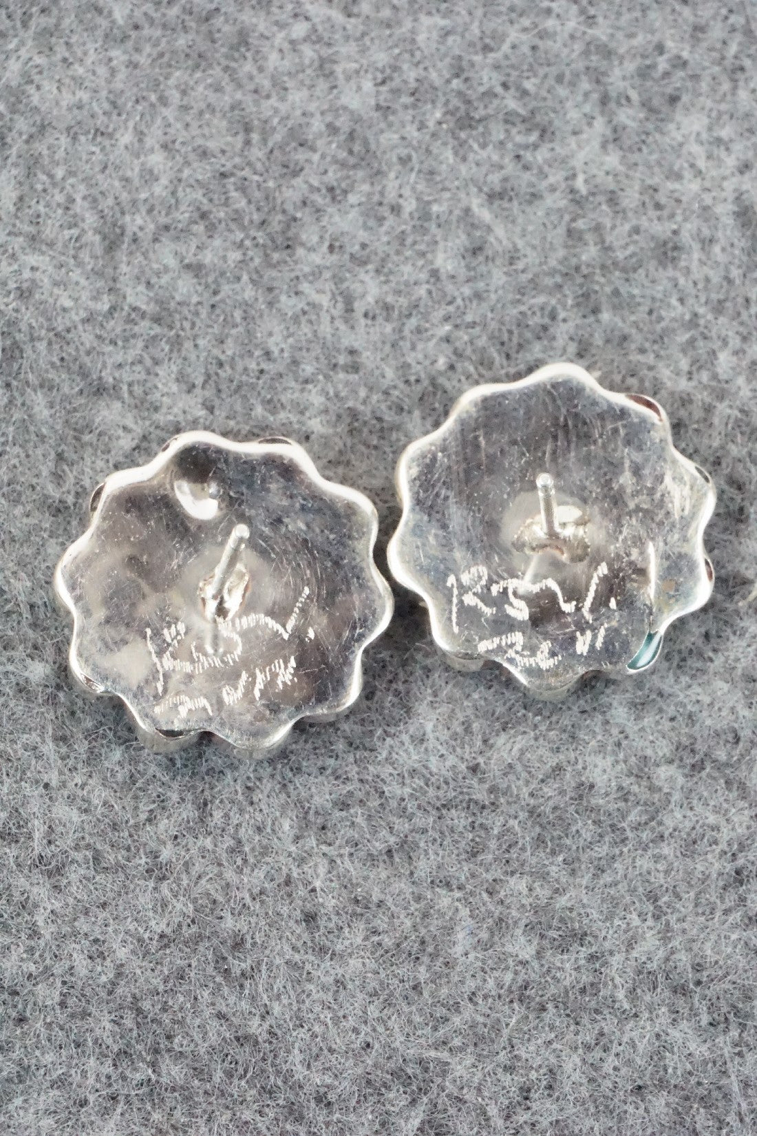 Multi Stone & Sterling Silver Inlay Earrings - Janice Lalio