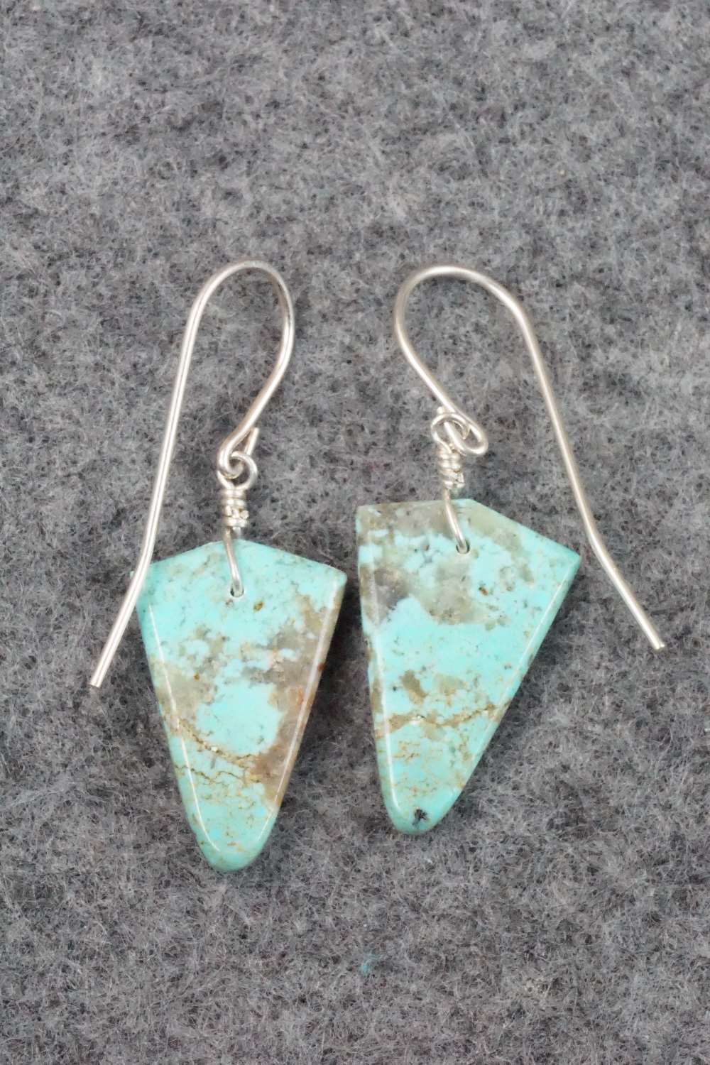 Turquoise & Sterling Silver Earrings - Lester Abeita