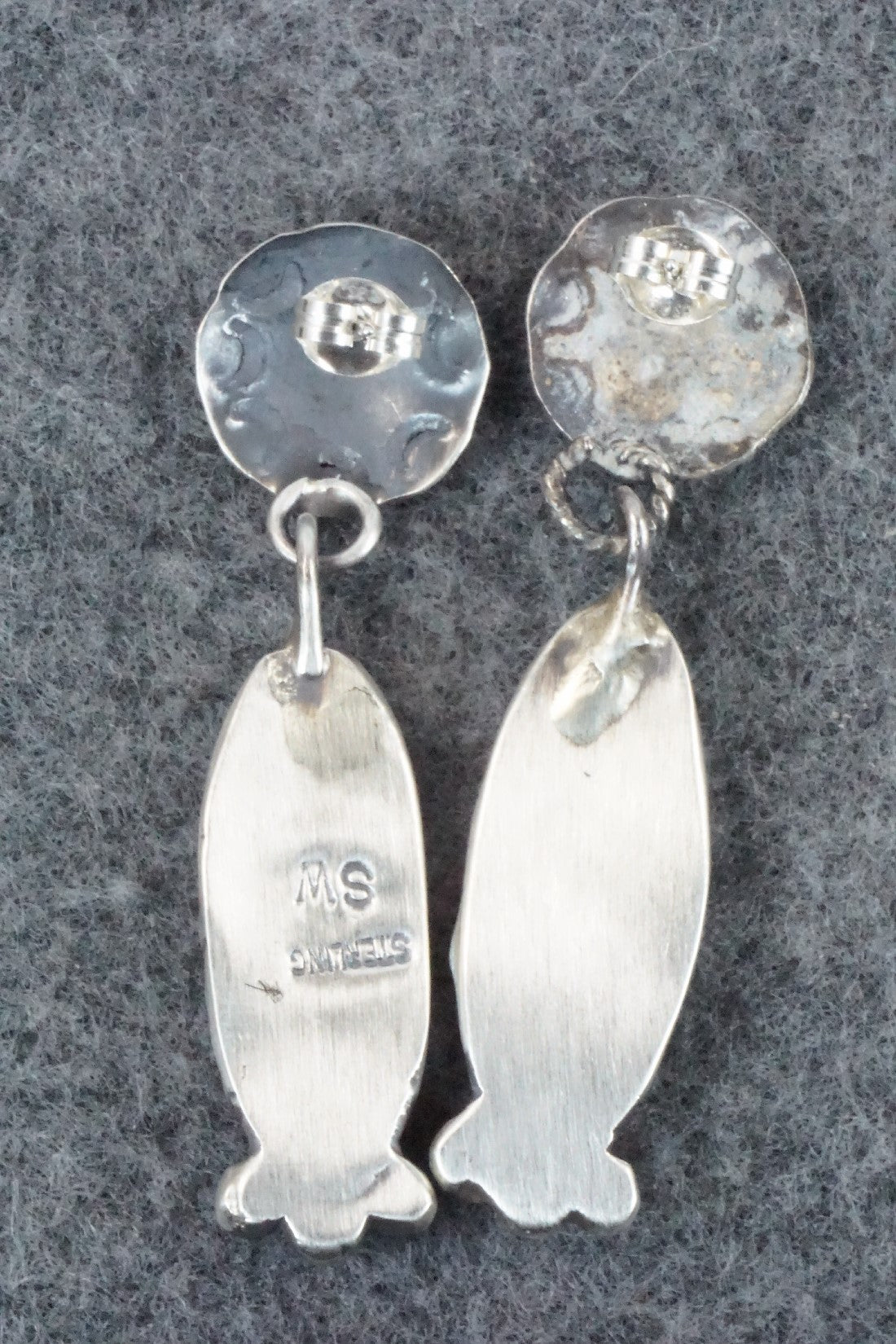 Spiny Oyster and Sterling Silver Earrings - Selina Warner