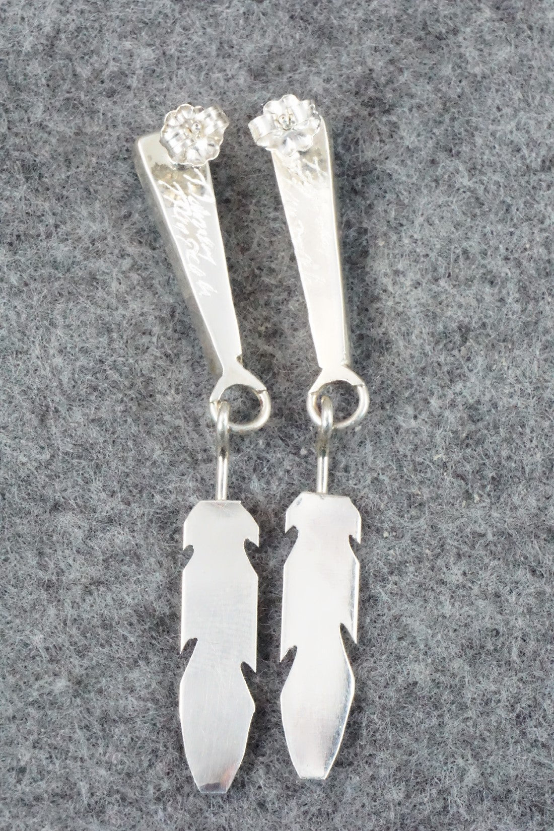 Turquoise & Sterling Silver Earrings - Terrence Panteah