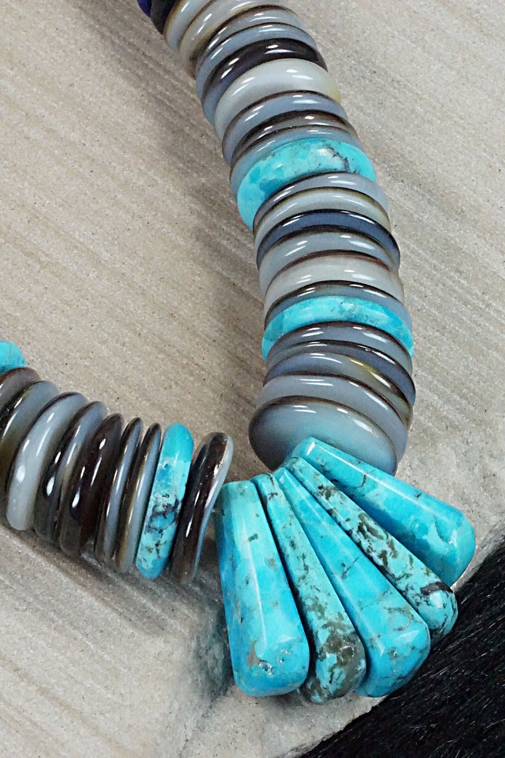 Multi Stone and Sterling Silver Necklace - Lupe Lovato