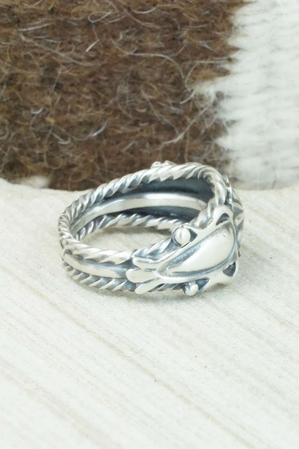 Sterling Silver Ring - Bobby Platero - Size 11.5