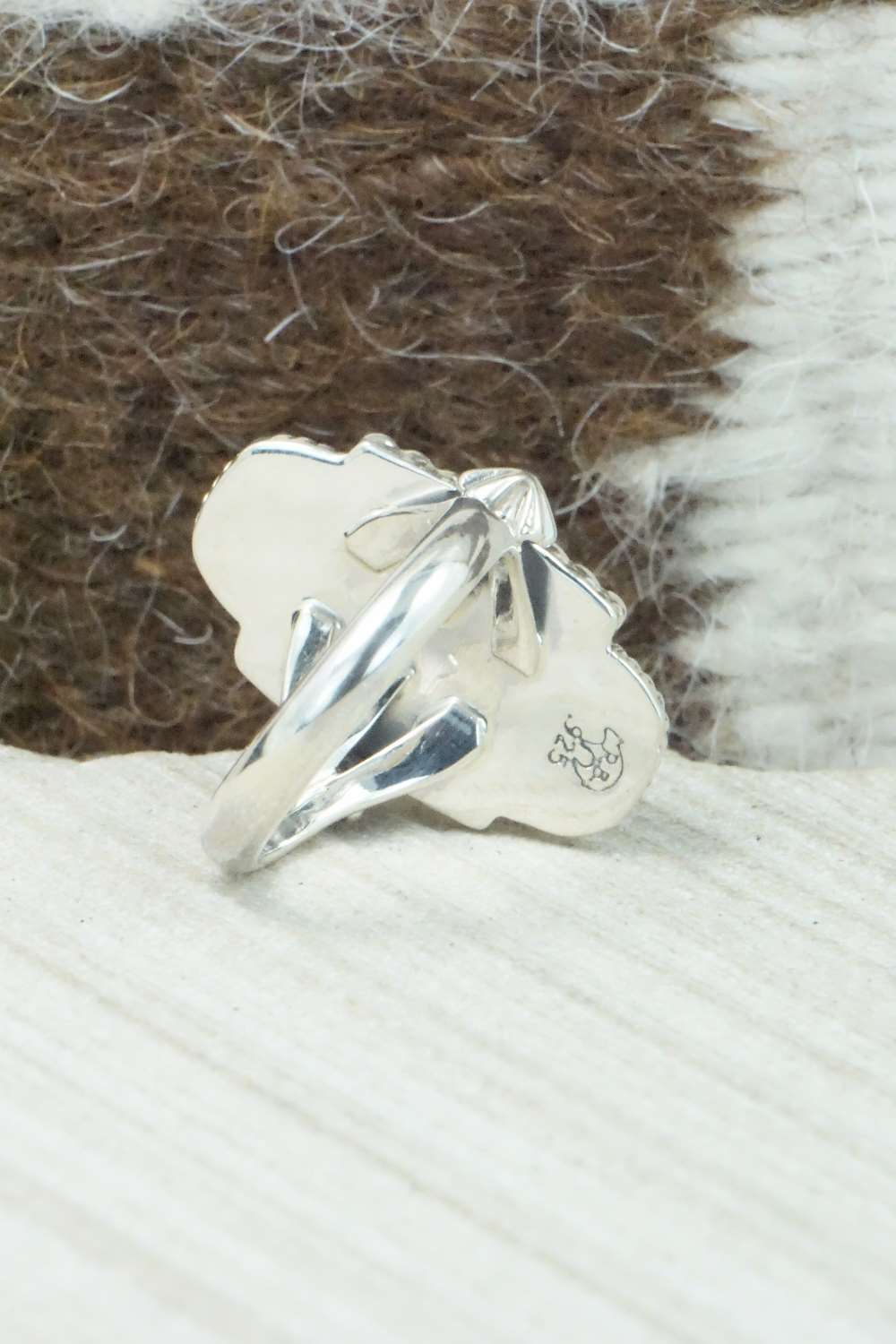 Turquoise & Sterling Silver Ring - Bobby Platero - Size 5.75
