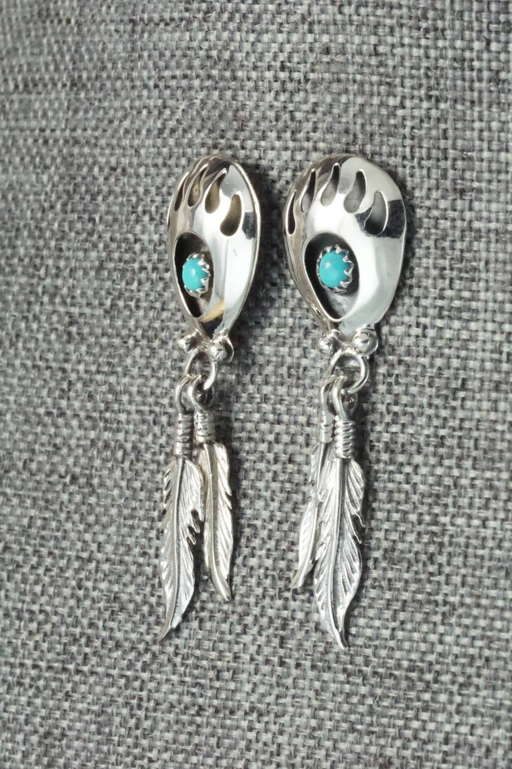 Turquoise and Sterling Silver Earrings - Annie Spencer