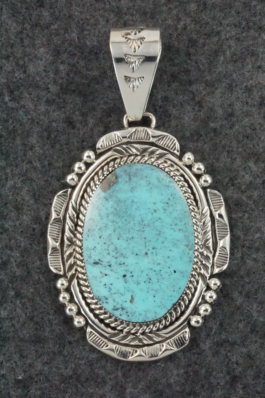 Turquoise & Sterling Silver Pendant - Emerson Delgarito
