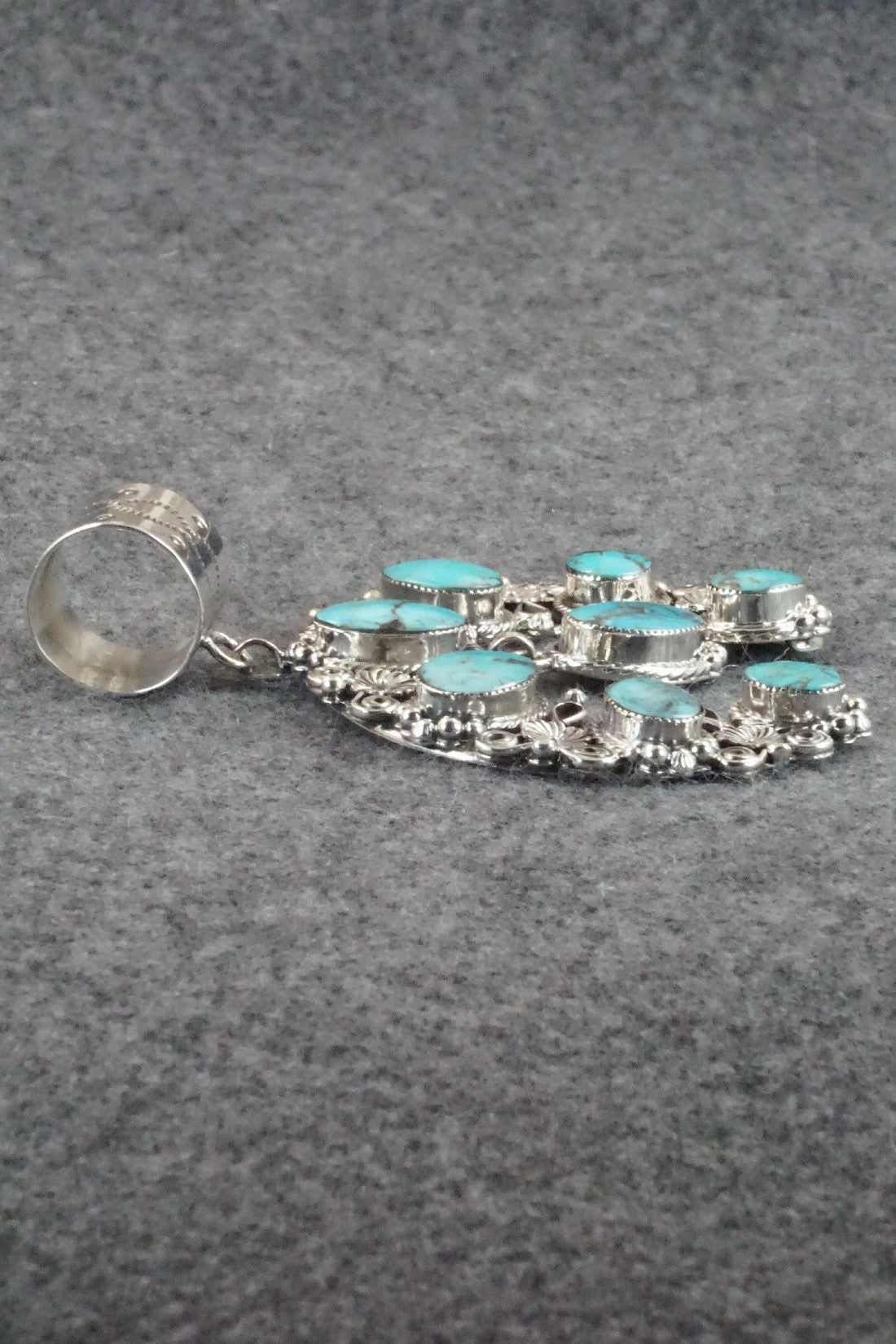 Turquoise & Sterling Silver Pendant - Sarah Yazzie