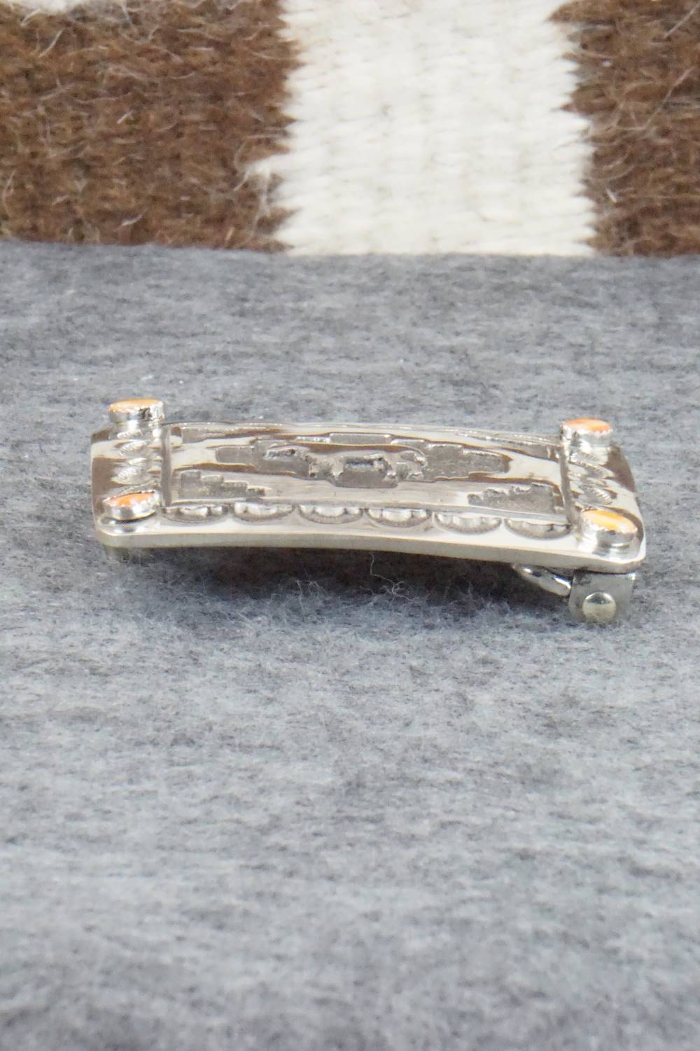 Spiny Oyster and Sterling Silver Belt Buckle - Emerson Kinsel