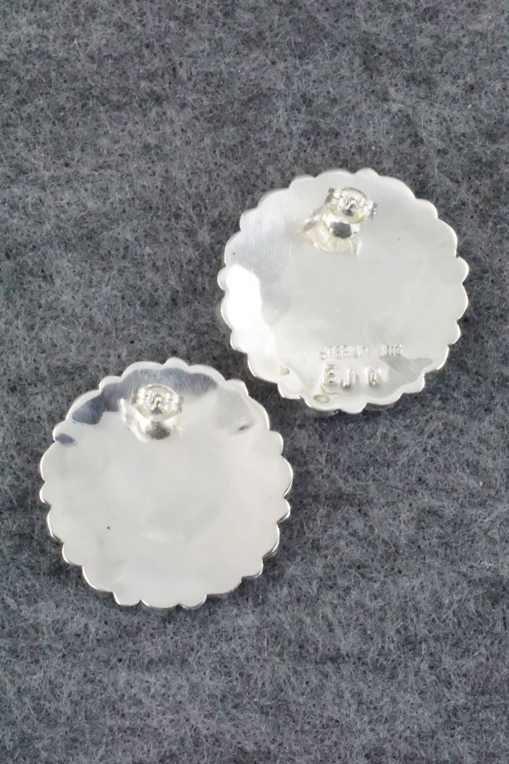 Turquoise & Sterling Silver Earrings - Eunise Wilson