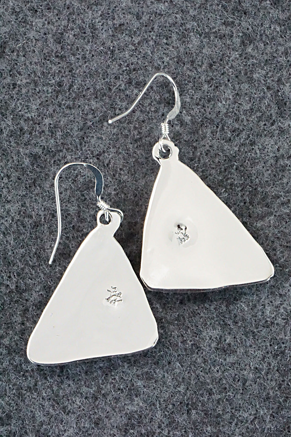 Spiny Oyster & Sterling Silver Earrings - Sheen Yazzie