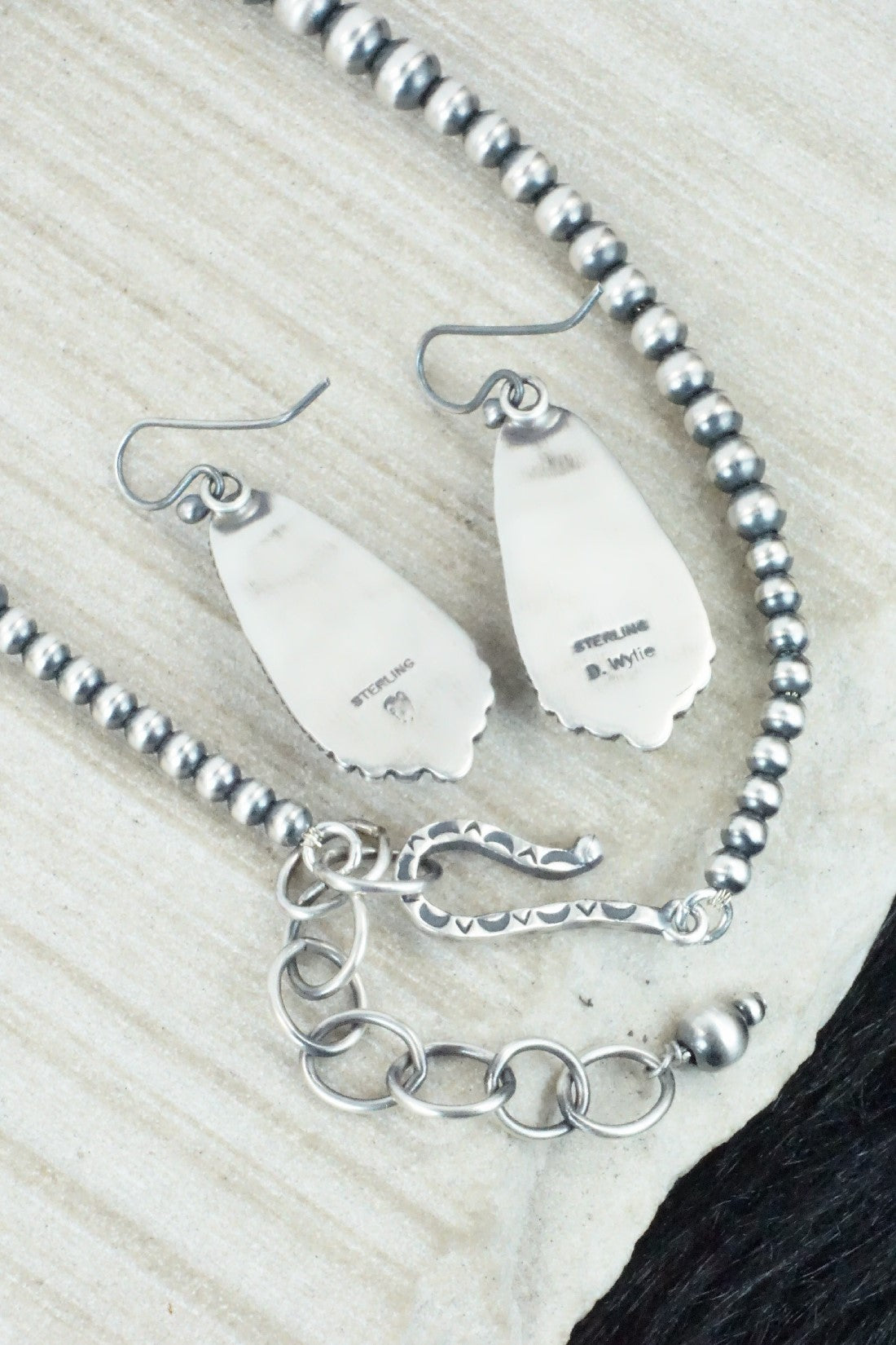 White Buffalo & Navajo Pearl Necklace Set - Diana Wylie