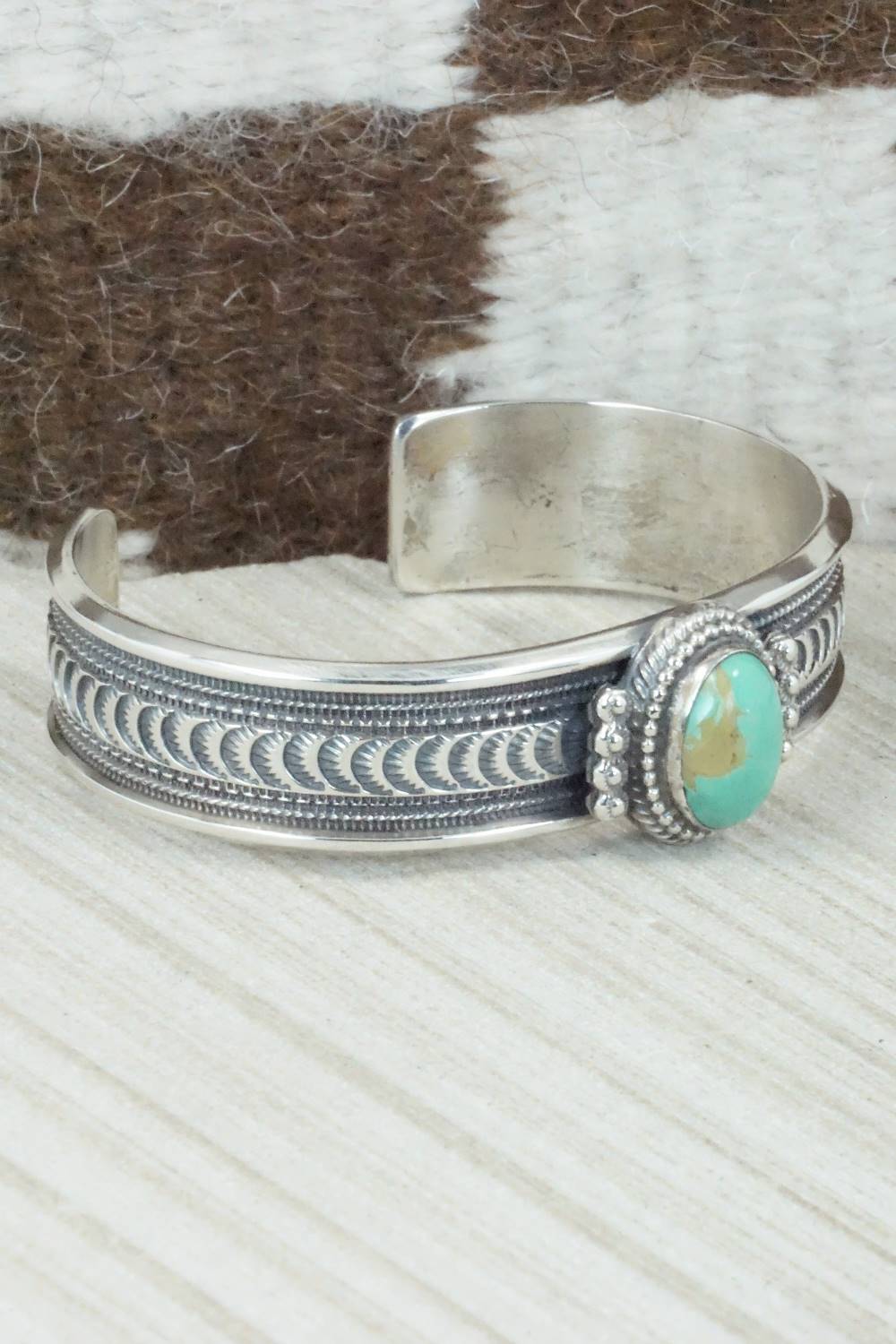 Turquoise & Sterling Silver Bracelet - Navajo