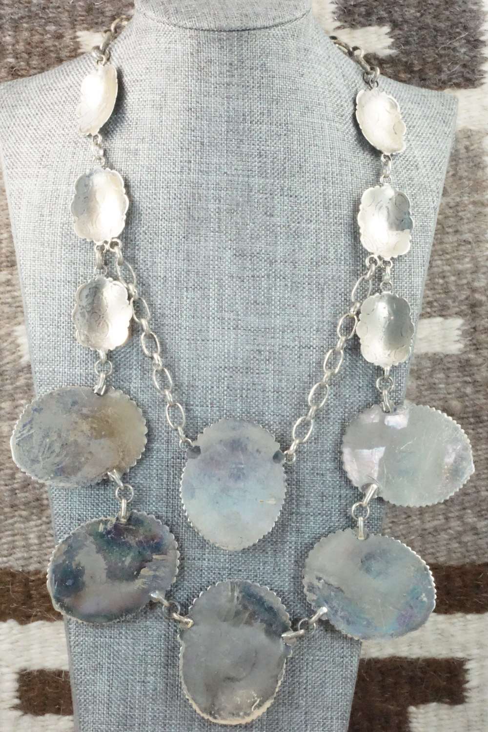 Turquoise & Sterling Silver Necklace and Earrings - Nora Tsosie