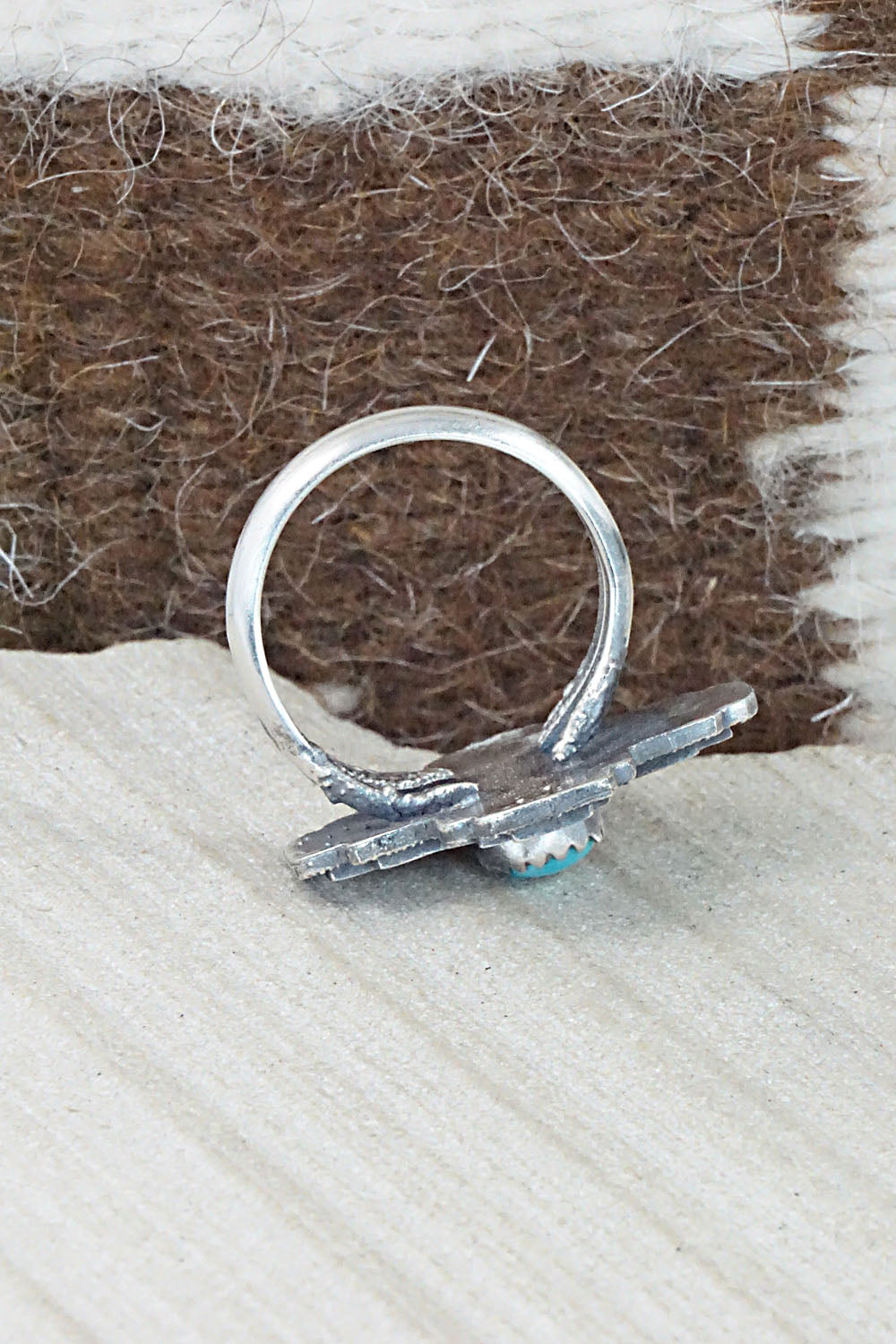 Turquoise & Sterling Silver Ring - Alice Rose Saunders - Size 7.5