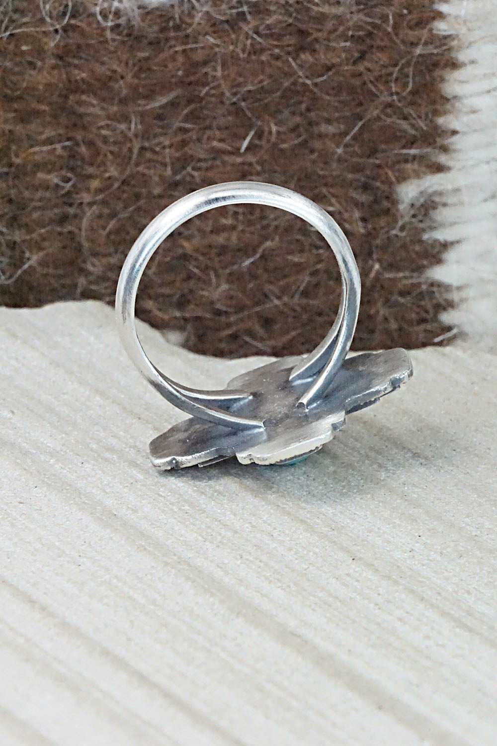 Turquoise & Sterling Silver Ring - Alice Rose Saunders - Size 9.5