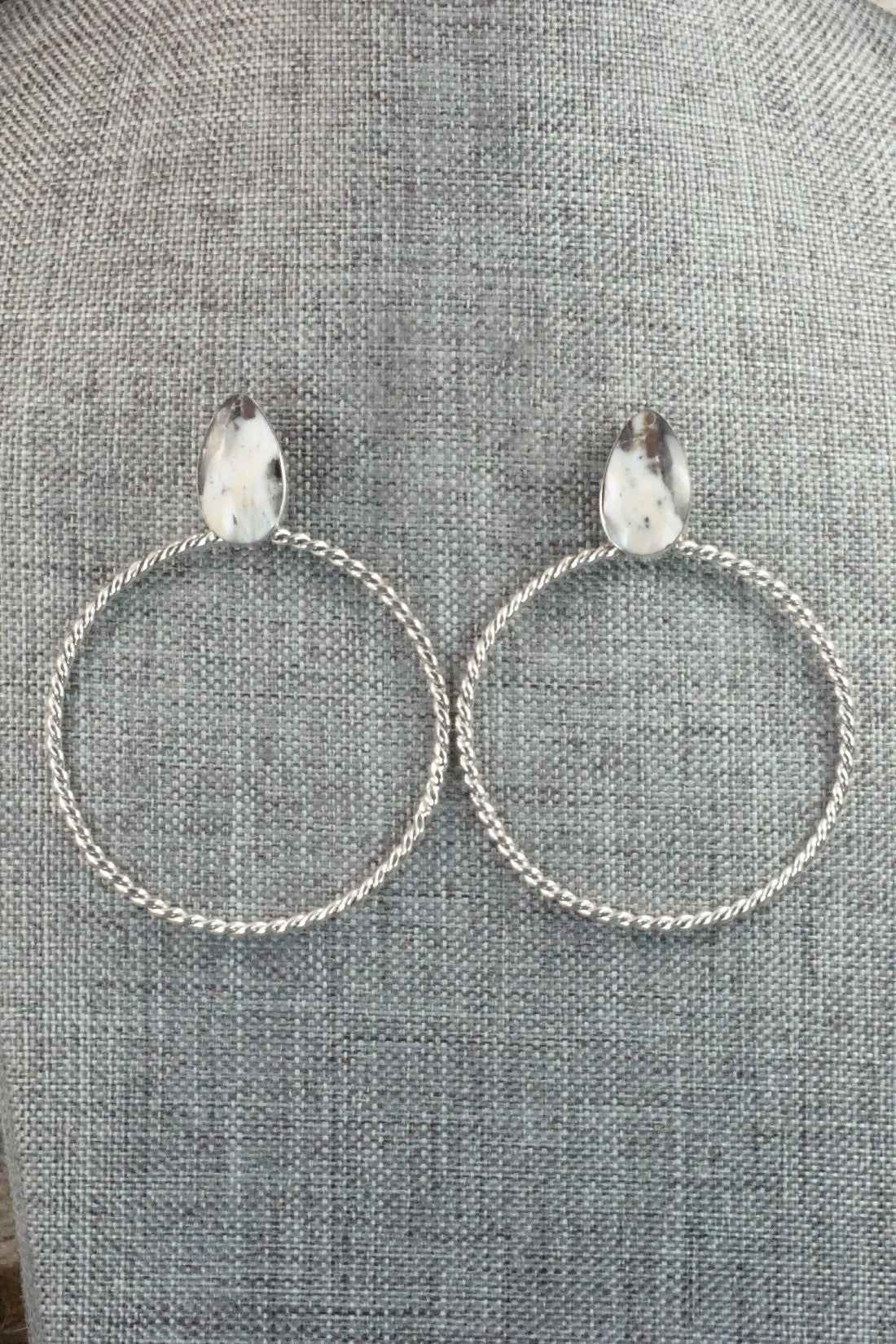 White Buffalo and Sterling Silver Earrings - Sadie Jim