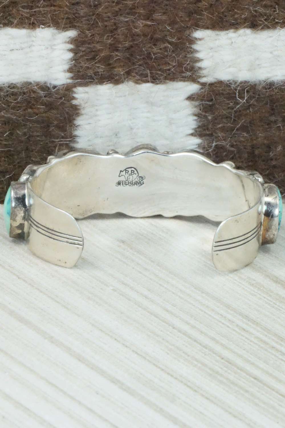 Turquoise & Sterling Silver Bracelet - Navajo
