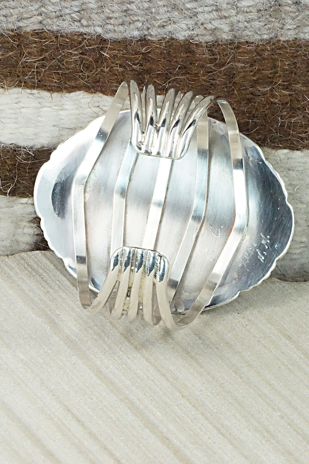 Turquoise & Sterling Silver Bracelet - Kenny Calavaza