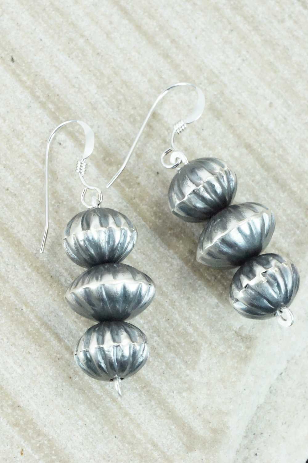 Sterling Silver Navajo Pearl Earrings - Preston Haley