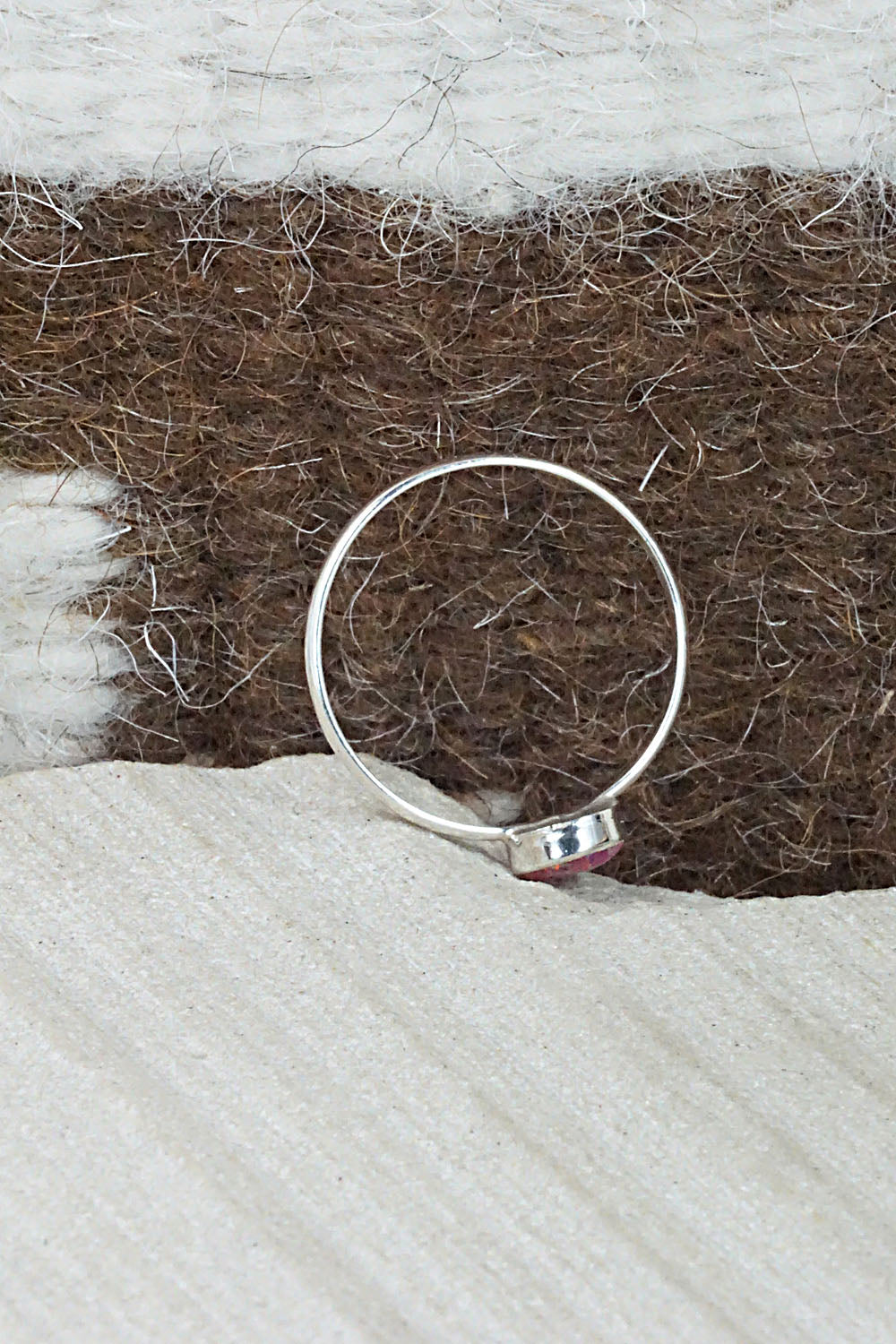Opalite & Sterling Silver Ring - Arlinda Lalio - Size 4.25