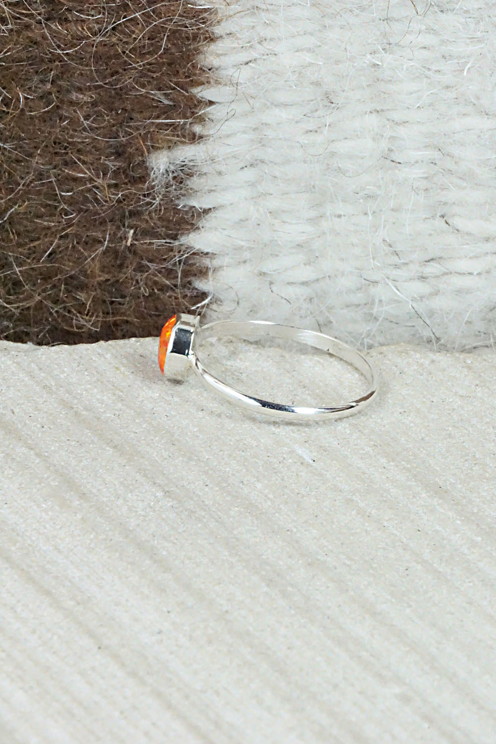 Opalite & Sterling Silver Ring - Arlinda Lalio - Size 4.5