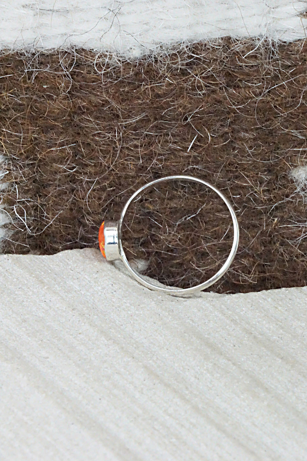 Opalite & Sterling Silver Ring - Arlinda Lalio - Size 6.25