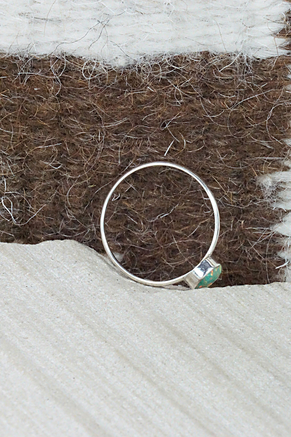 Opalite & Sterling Silver Ring - Arlinda Lalio - Size 8