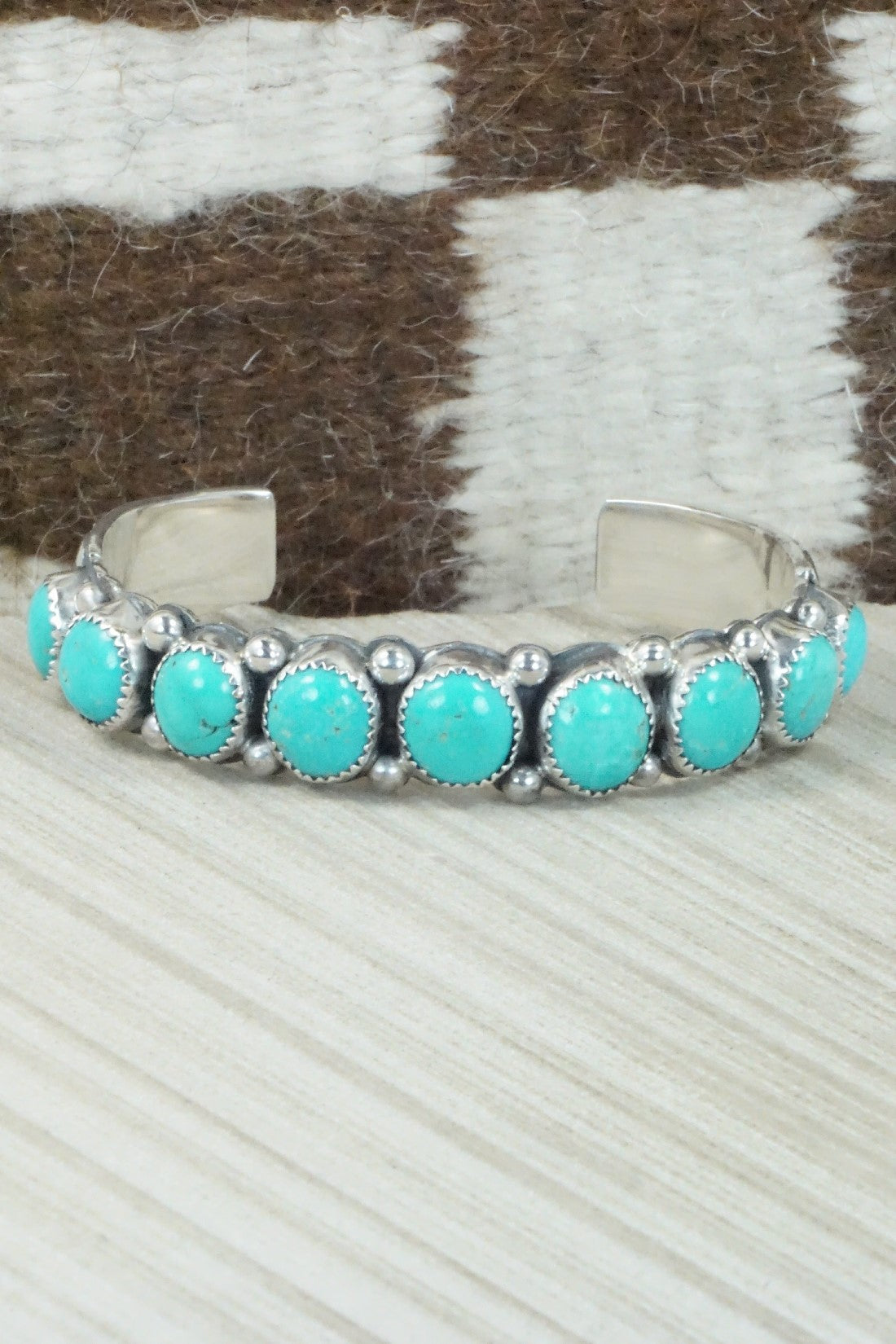 Turquoise & Sterling Silver Bracelet - Wilbert Muskett