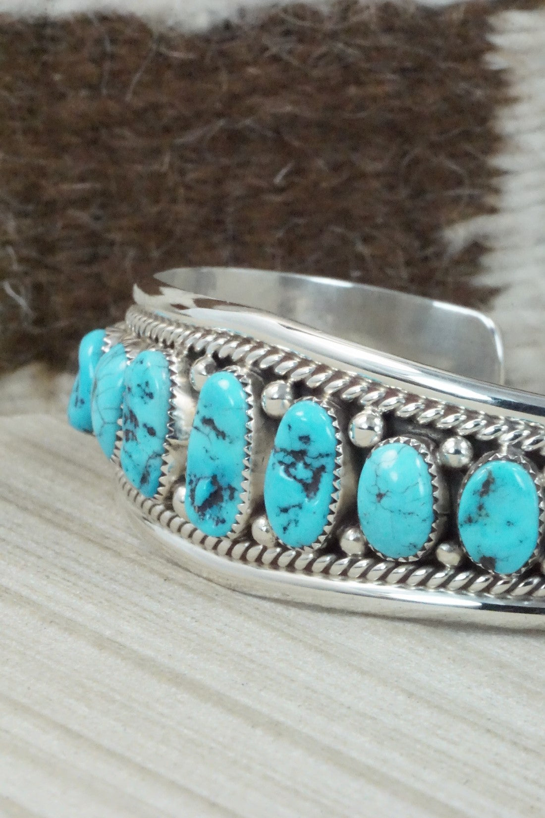 Turquoise & Sterling Silver Bracelet - Anthony Brown