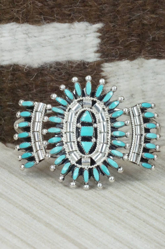 Turquoise & Sterling Silver Bracelet - Evonne Hustito