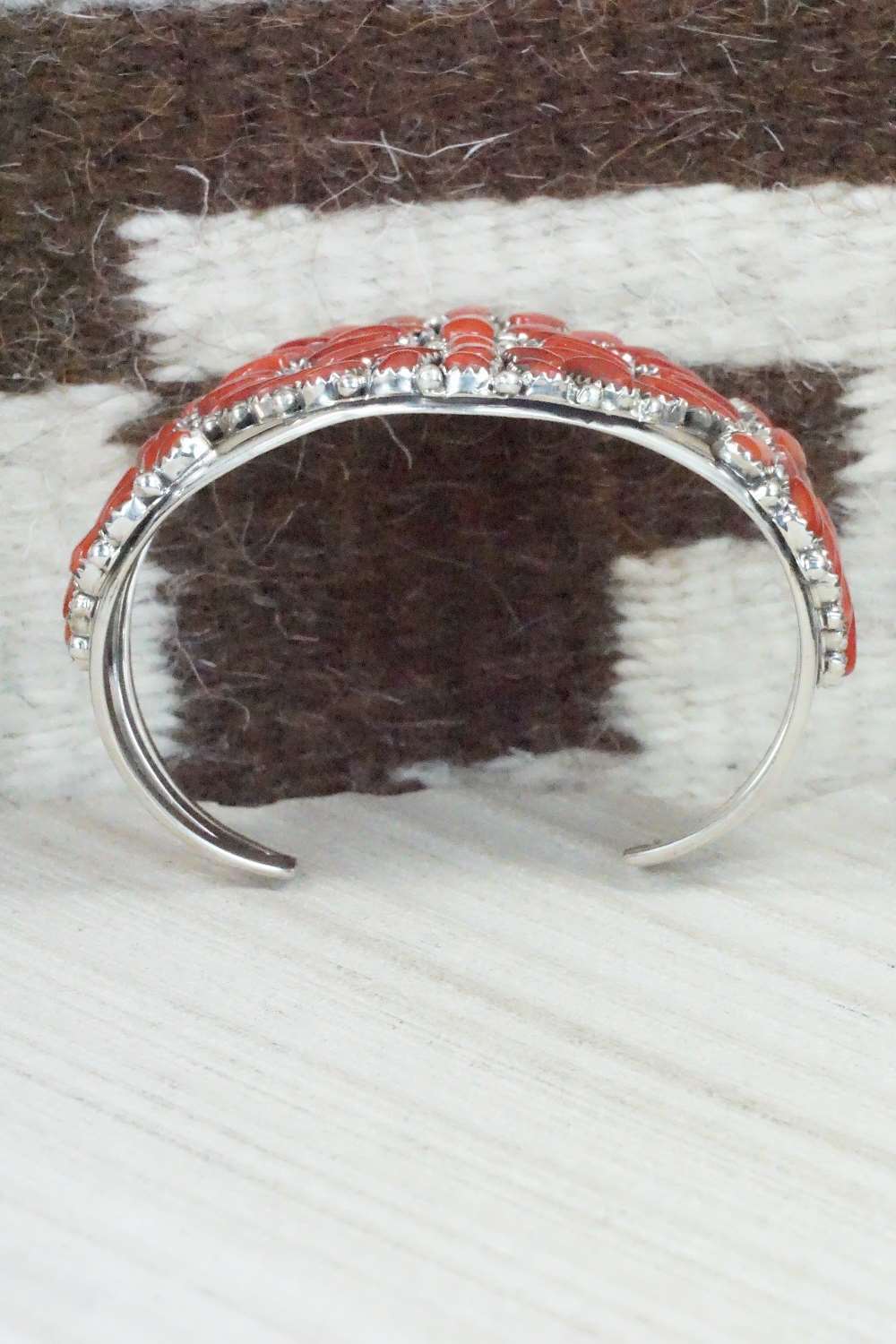 Coral & Sterling Silver Bracelet - Justina Wilson