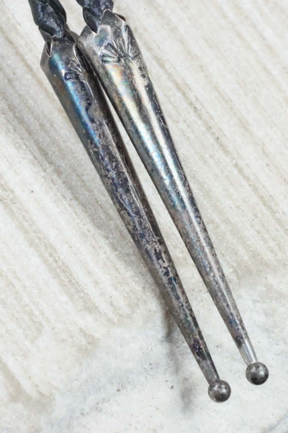 Coral, Turquoise & Sterling Silver Bolo Tie - Navajo