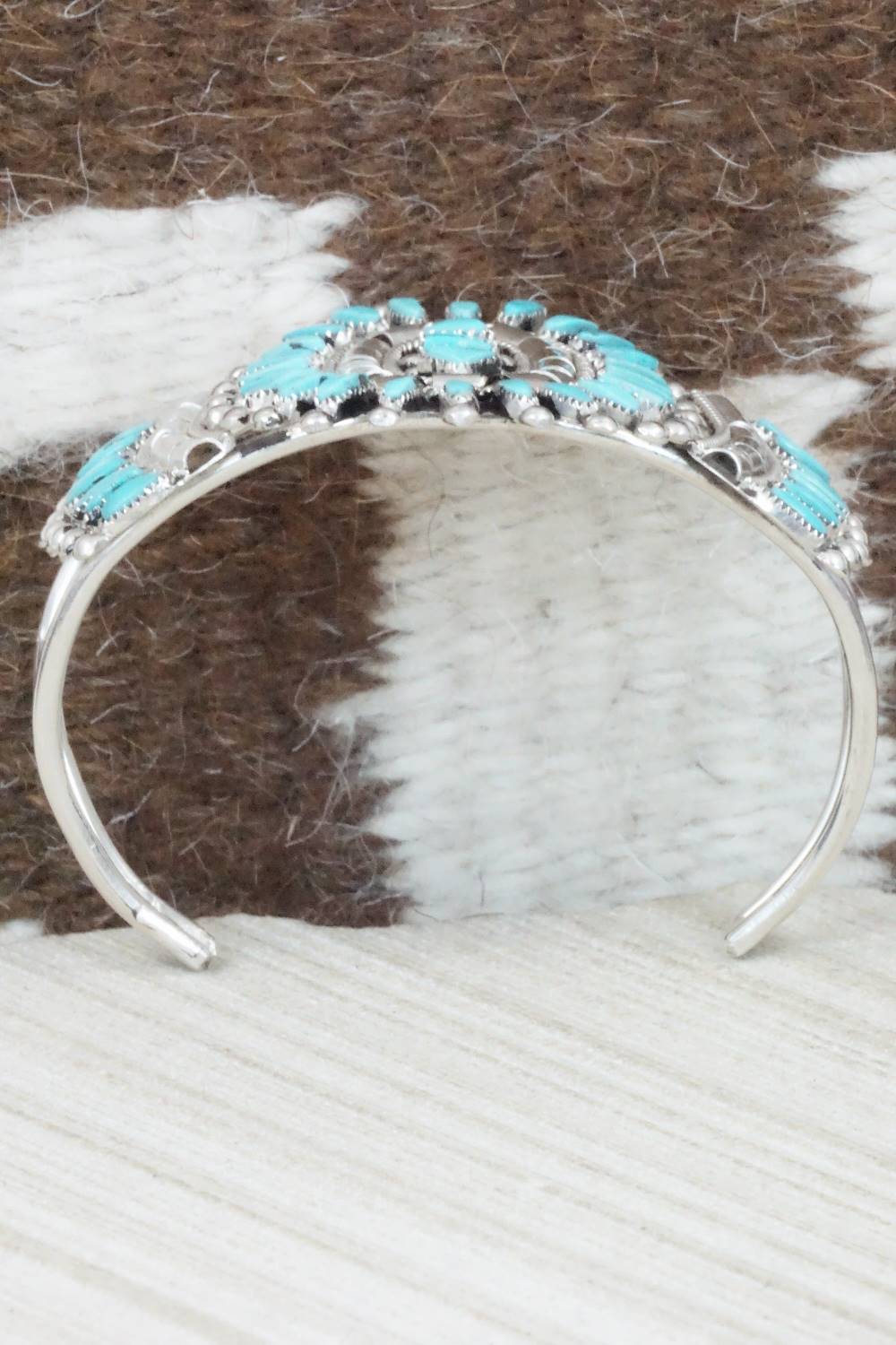 Turquoise & Sterling Silver Bracelet - Evonne Hustito