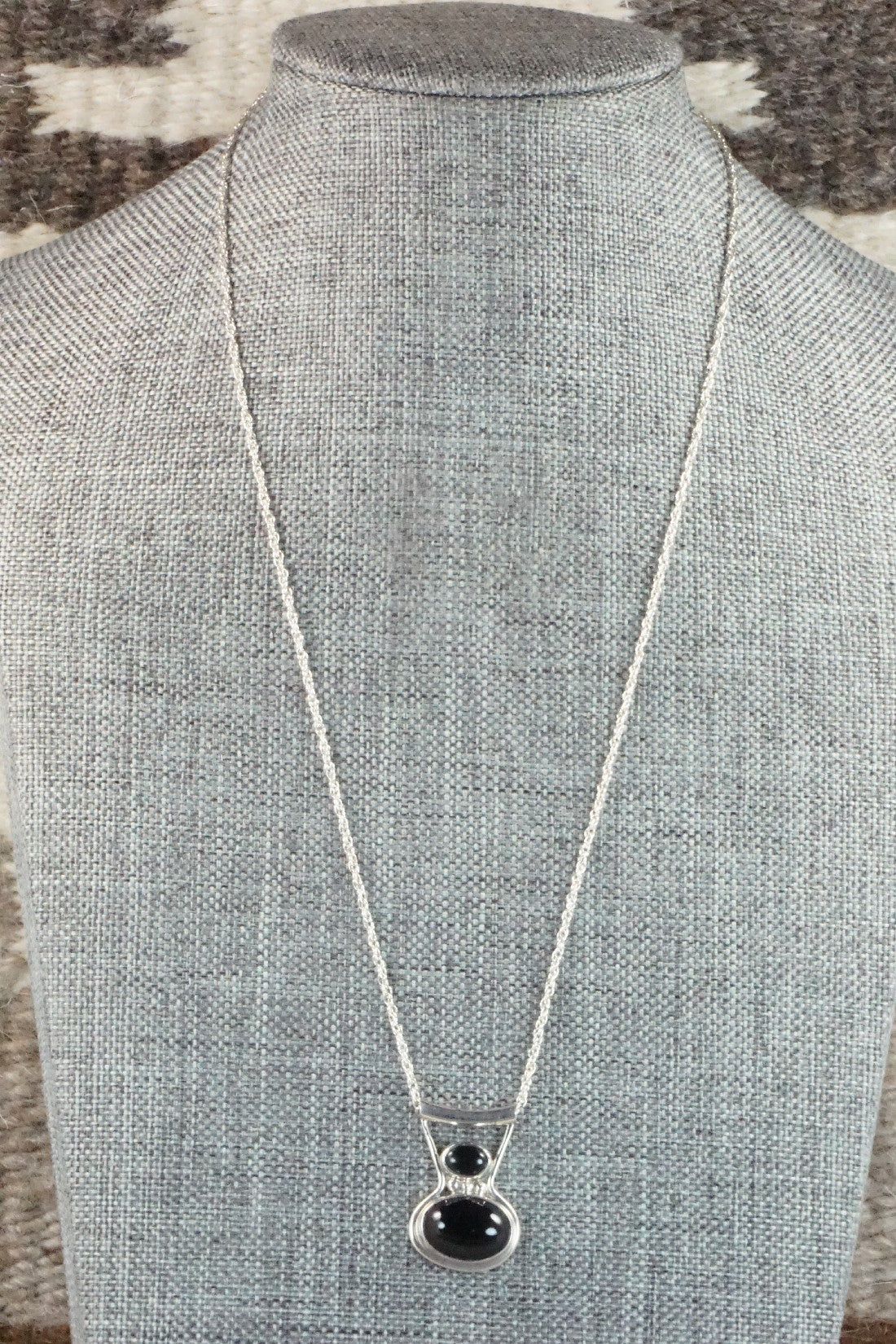 Onyx & Sterling Silver Necklace - Sharon McCarthy
