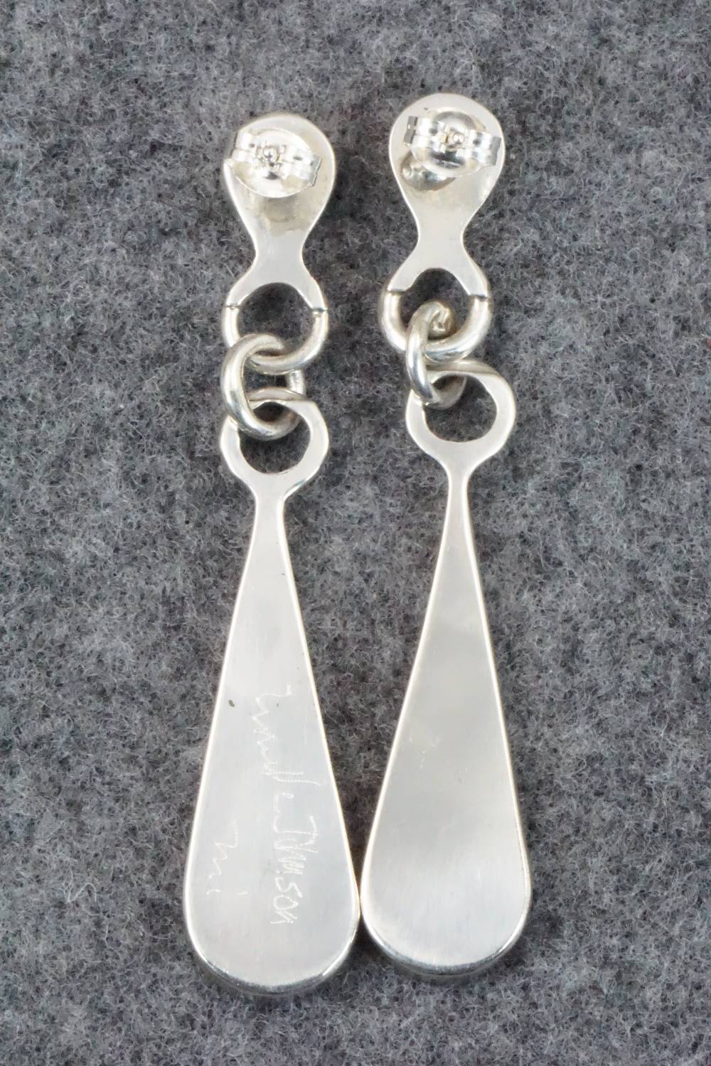 Turquoise & Sterling Silver Inlay Earrings - Lynette Johnson