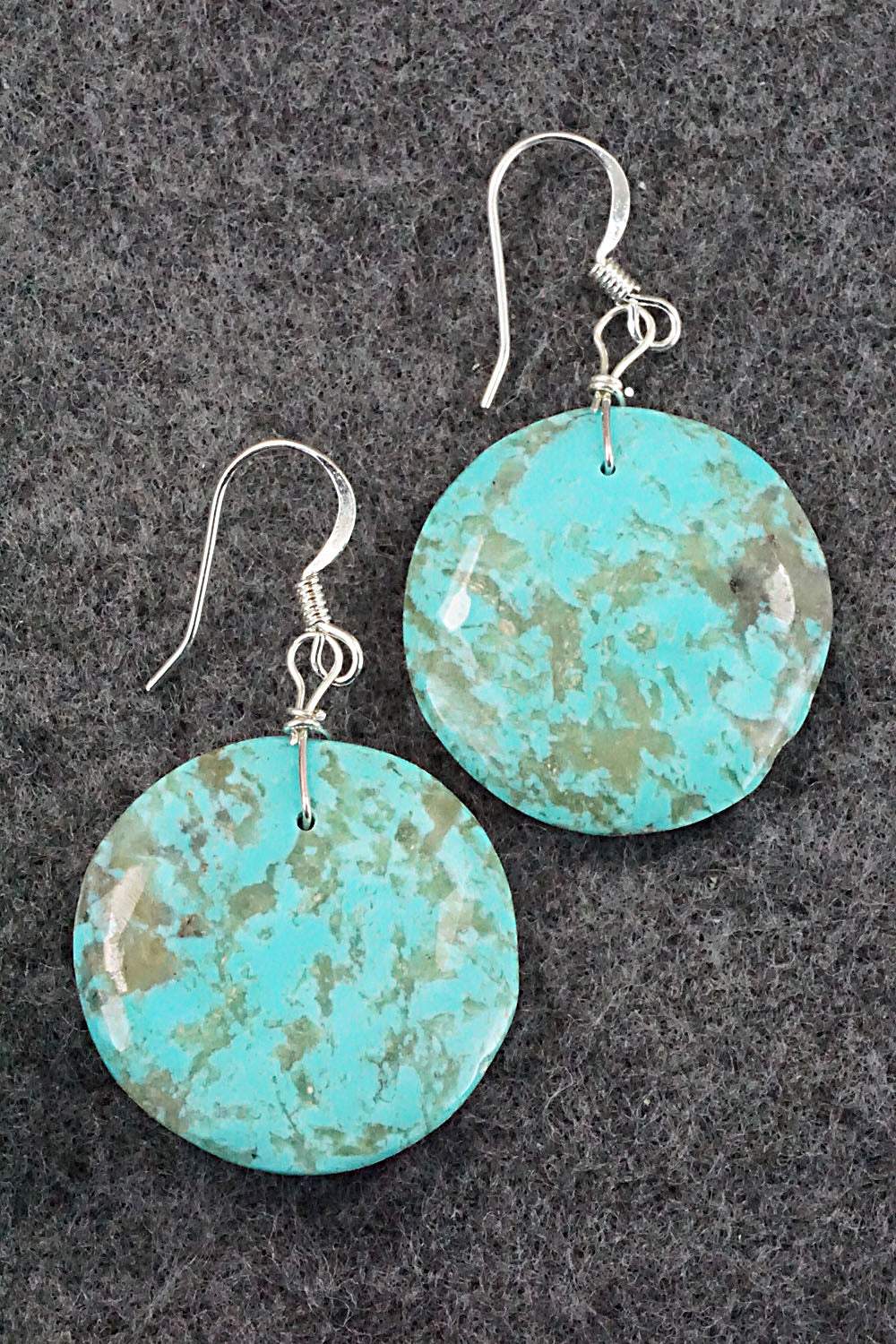 Turquoise & Sterling Silver Earrings - Joe & Joann Garcia