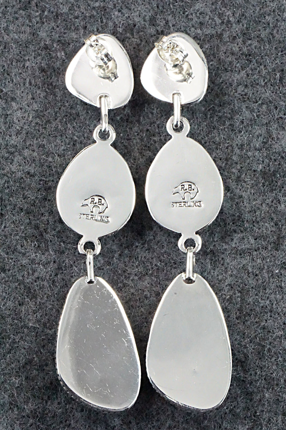 Turquoise & Sterling Silver Earrings - Verley Betone