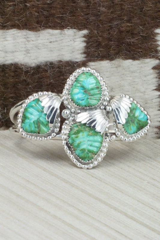 Turquoise & Sterling Silver Bracelet - Lyolita Tsattie