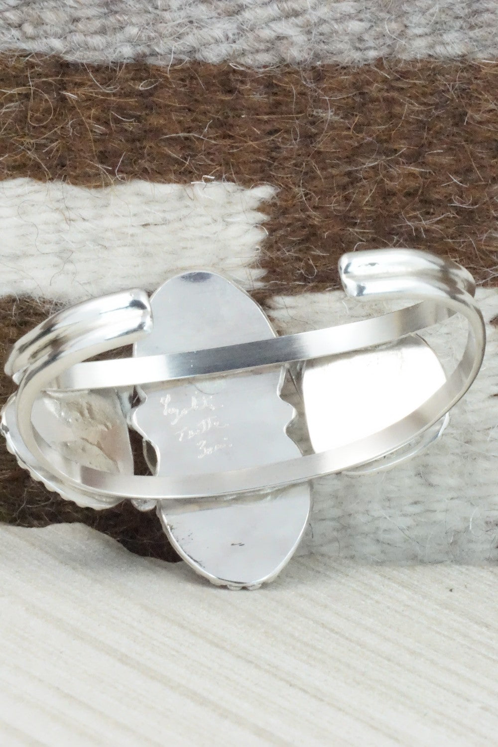 Turquoise & Sterling Silver Bracelet - Lyolita Tsattie