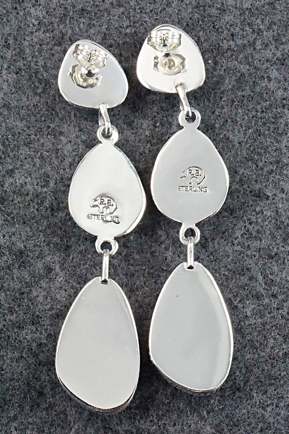 Turquoise & Sterling Silver Earrings - Verley Betone