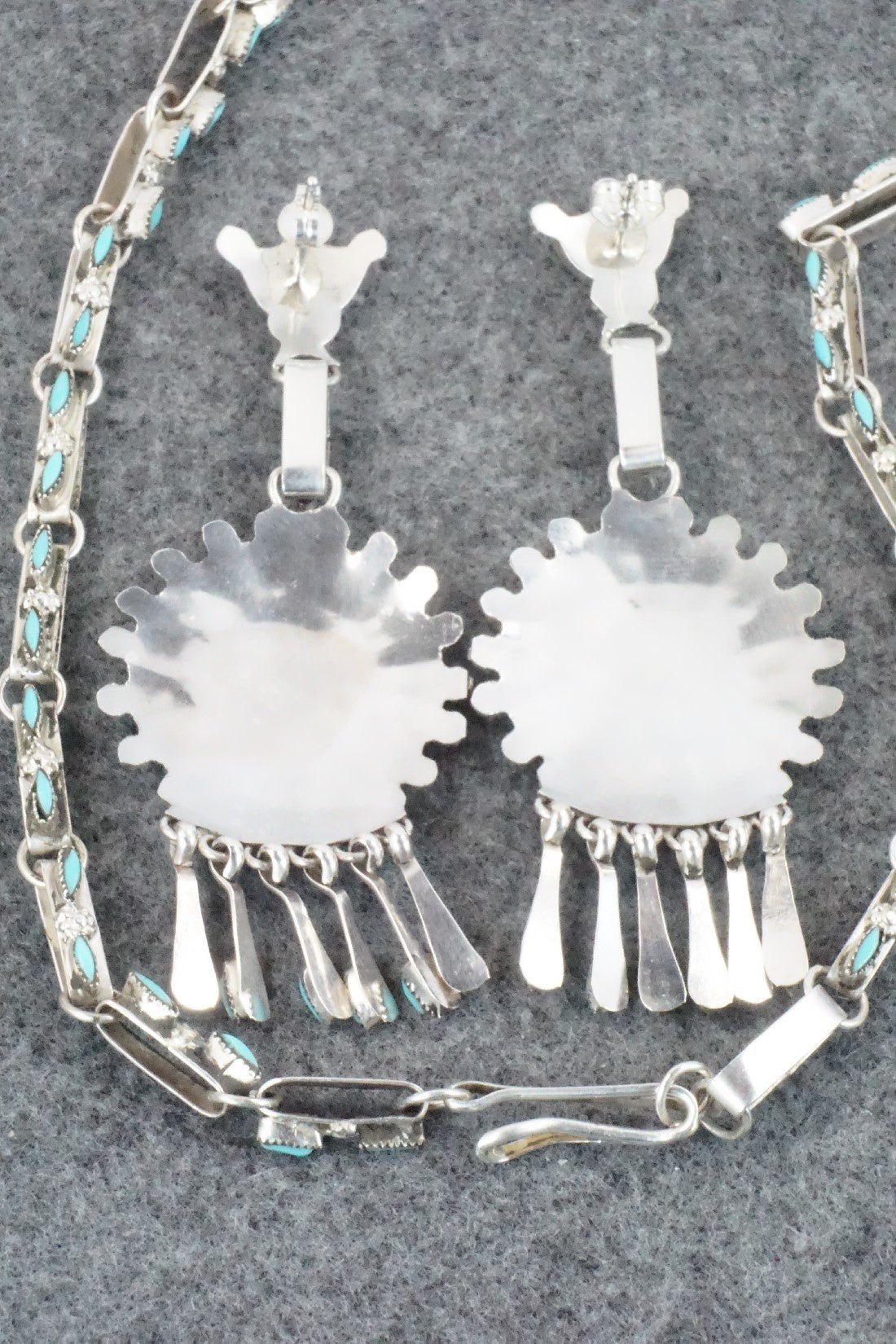 Turquoise & Sterling Silver Necklace Set - Merlinda Chavez