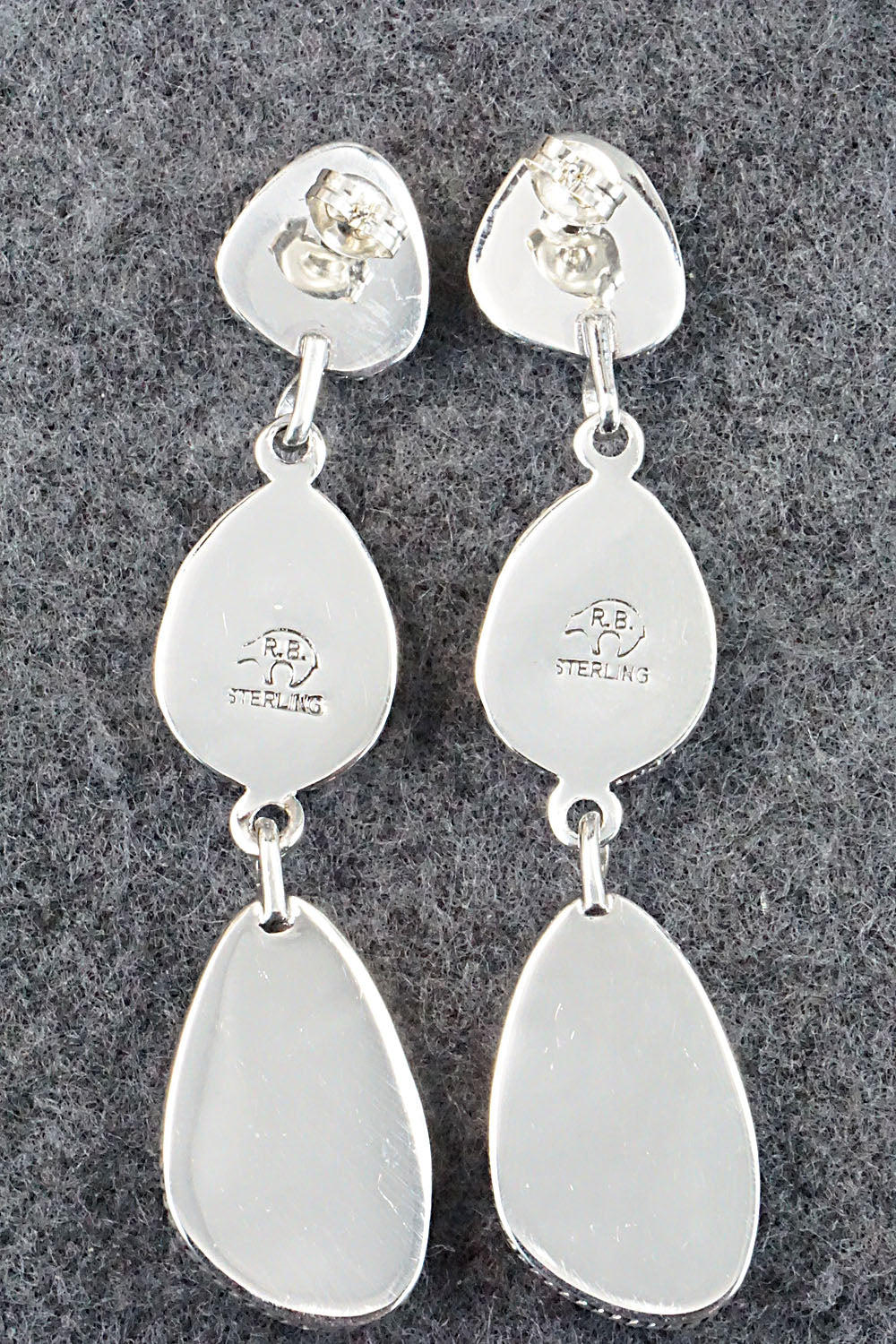 Turquoise & Sterling Silver Earrings - Verley Betone